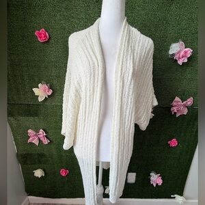HEYSON Stylish Beige Knit Cardigan 1X